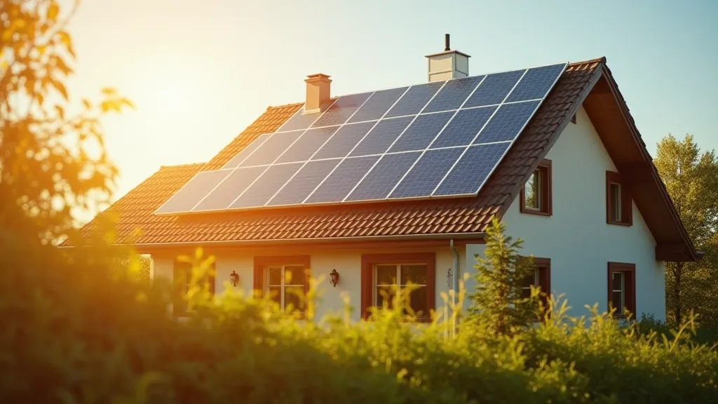 Home with solar panels