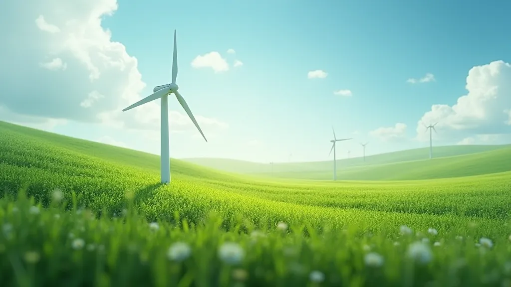 Wind turbine in a landscape