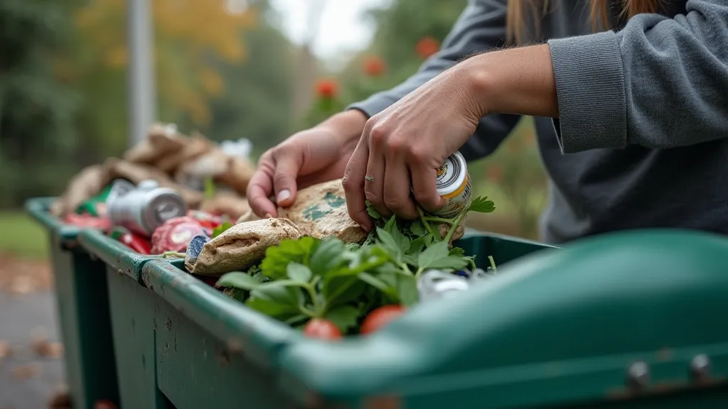 Person sorting recyclables