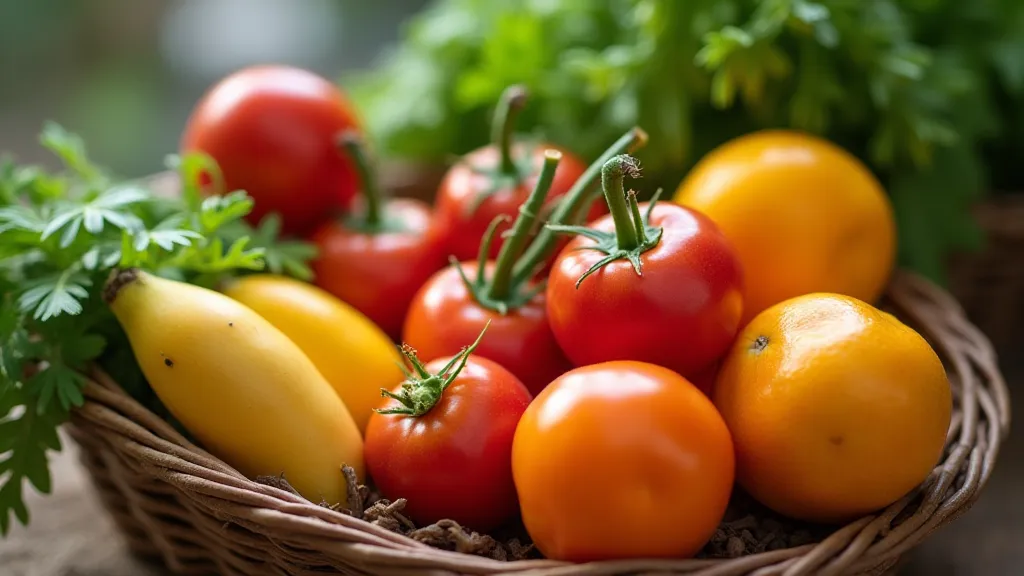 Basket of fresh produce